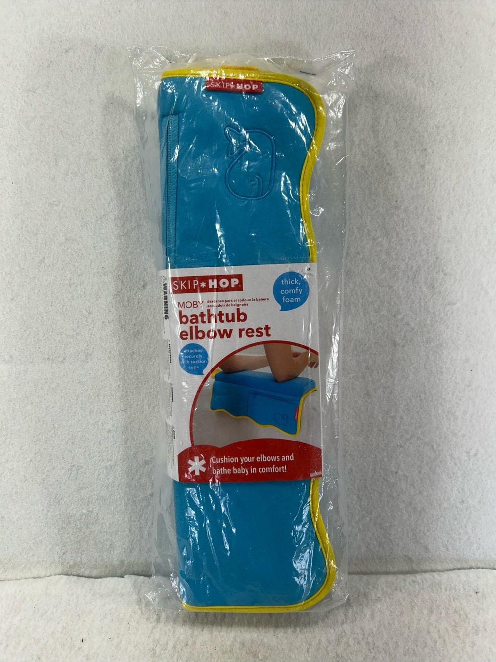 NWT Skip Hop Moby Bathtub Elbow Rest Blue Baby Bath Cushion Sealed
